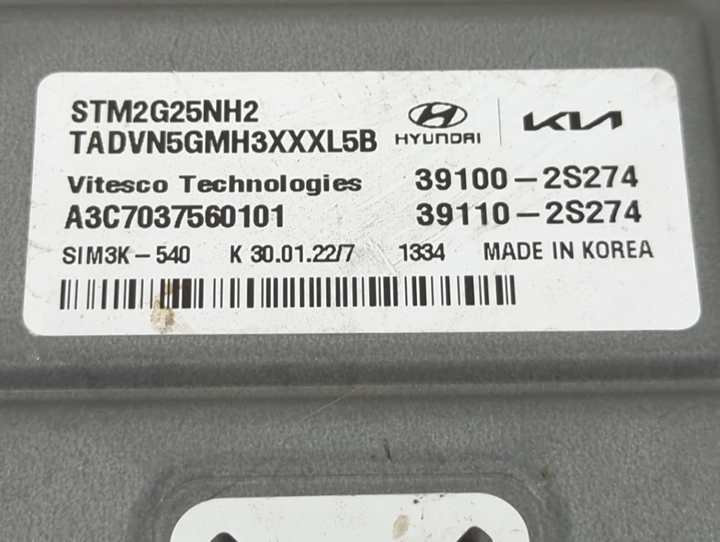 2022 Hyundai Santa Fe PCM Engine Control Computer ECU ECM PCU OEM P/N:39110-2S274 39100-2S274 Fits OEM Used Auto Parts - Oem