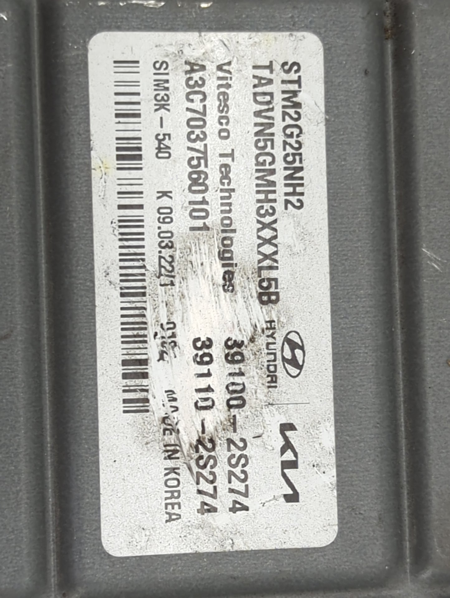 2021 Hyundai Santa Fe PCM Engine Control Computer ECU ECM PCU OEM P/N:39100-2S274 39110-2S274, STM2G25NH2, TADVN5GMH3XXXL5B 