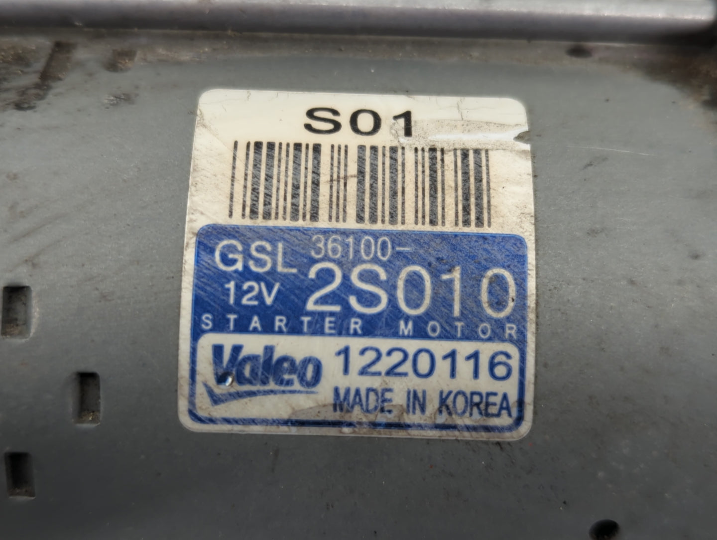 2022 Hyundai Santa Fe Car Starter Motor Solenoid OEM P/N:1220116 36100-2S010 Fits Fits 2020 2021 2023 OEM Used Auto Parts - 