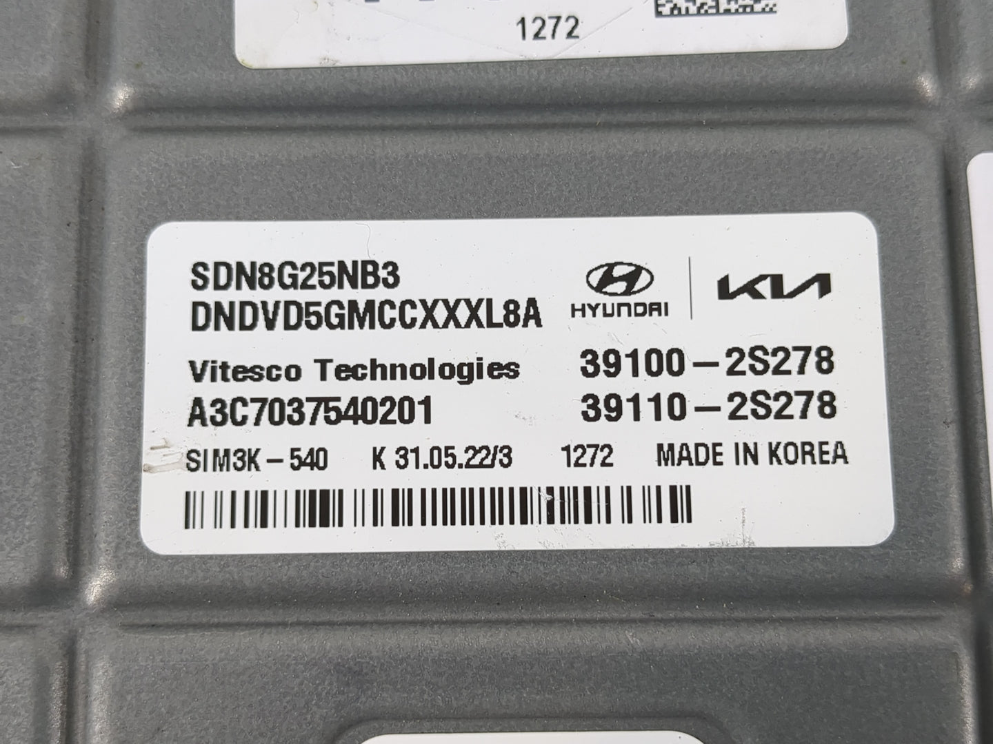 2022 Hyundai Sonata PCM Engine Control Computer ECU ECM PCU OEM P/N:39110-2S278 39100-2S278 Fits OEM Used Auto Parts - Oemus