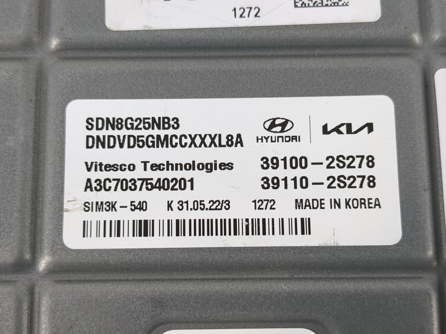 2022 Hyundai Sonata PCM Engine Control Computer ECU ECM PCU OEM P/N:39110-2S278 39100-2S278 Fits OEM Used Auto Parts - Oemus