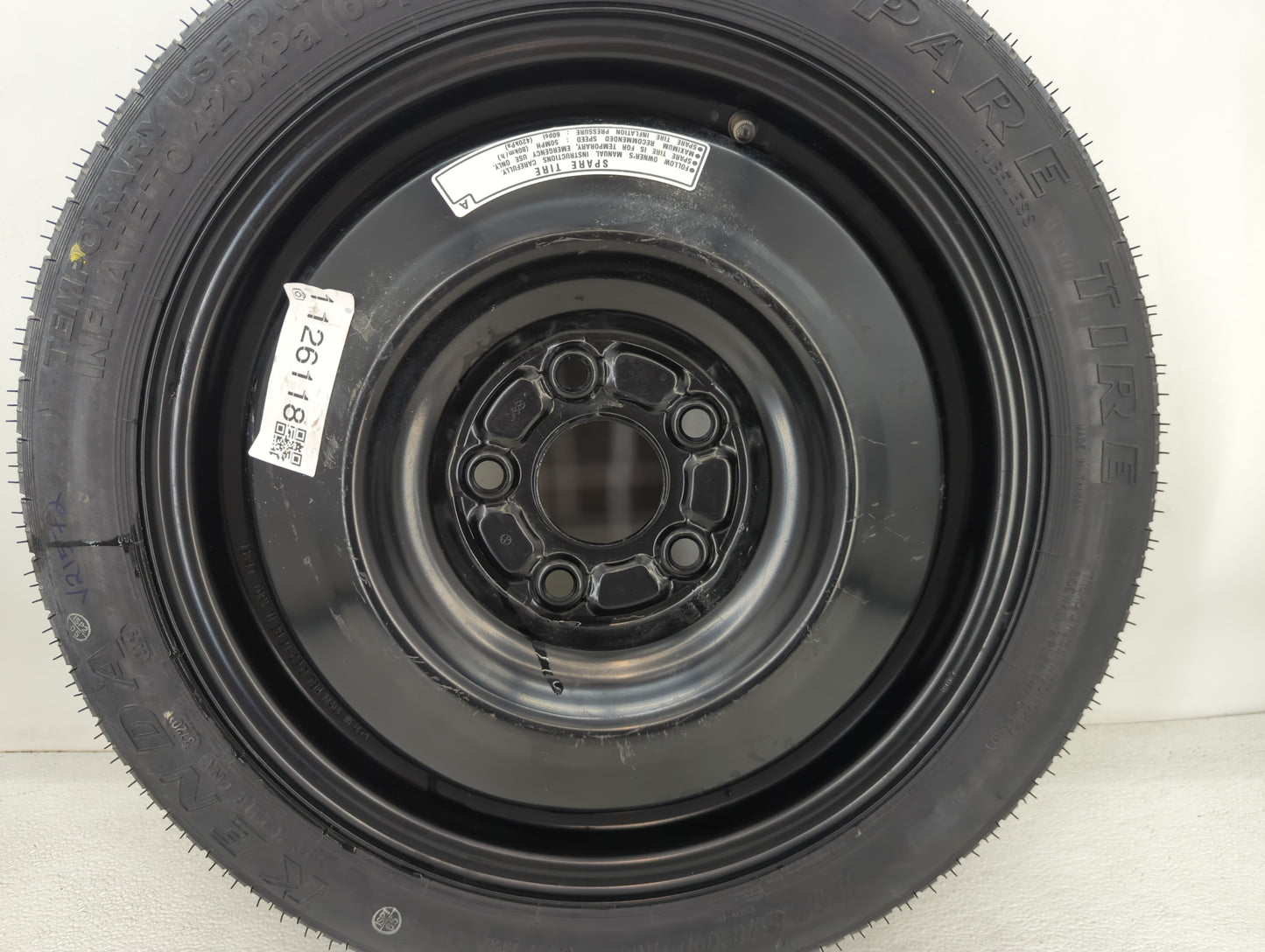 2015-2022 Hyundai Sonata Spare Donut Tire Wheel Rim Oem - Oemusedautoparts1.com