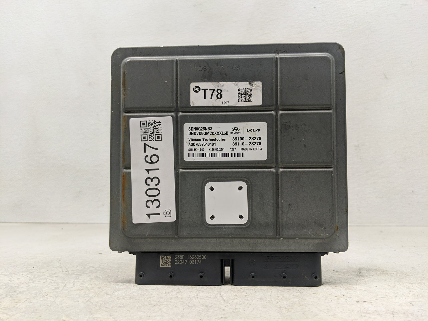 2022 Hyundai Sonata PCM Engine Control Computer ECU ECM PCU OEM P/N:39110-2S278 39100-2S278 Fits OEM Used Auto Parts - Oemus