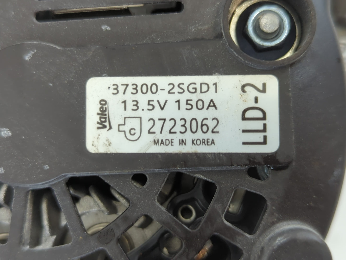 2020-2023 Hyundai Sonata Alternator Replacement Generator Charging Assembly Engine OEM P/N:37300-2SGD1 Fits OEM Used Auto Pa