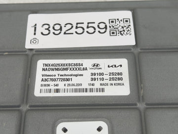 2022 Hyundai Tucson PCM Engine Control Computer ECU ECM PCU OEM P/N:39110-2S280 39100-2S280 Fits OEM Used Auto Parts