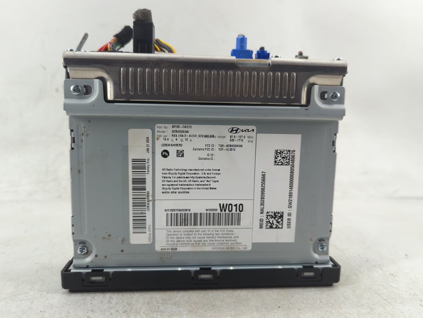 2022 Hyundai Tucson Radio AM FM Cd Player Receiver Replacement P/N:96160-CW010 Fits OEM Used Auto Parts - Oemusedautoparts1.