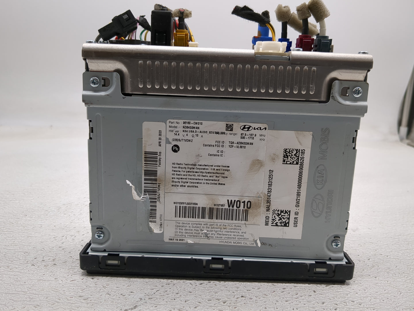 2022 Hyundai Tucson Radio AM FM Cd Player Receiver Replacement P/N:96160-CW010 Fits OEM Used Auto Parts - Oemusedautoparts1.