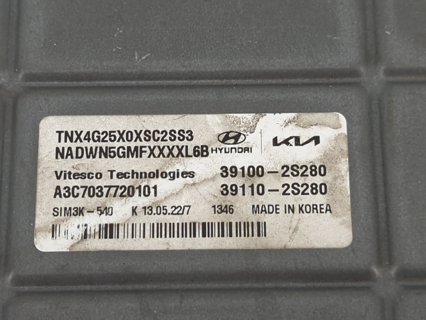 2022 Hyundai Tucson PCM Engine Control Computer ECU ECM PCU OEM P/N:39100-2S280 39110-2S280, A3C7037720101, TNX4G25X0XSC2SS3