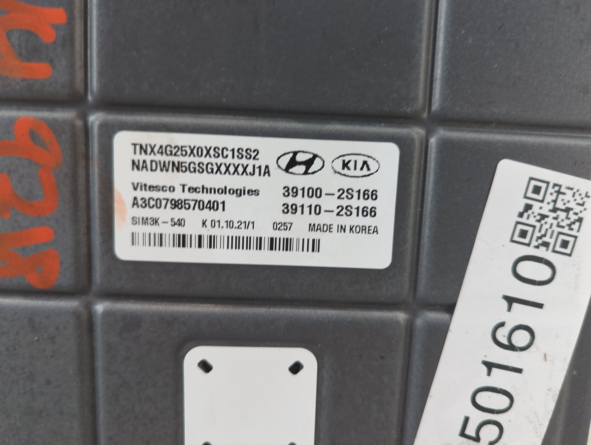 2022 Hyundai Tucson PCM Engine Control Computer ECU ECM PCU OEM P/N:39100-2S166 39110-2S166, TNX4G25X0XSC1SS2, A3C0798570401