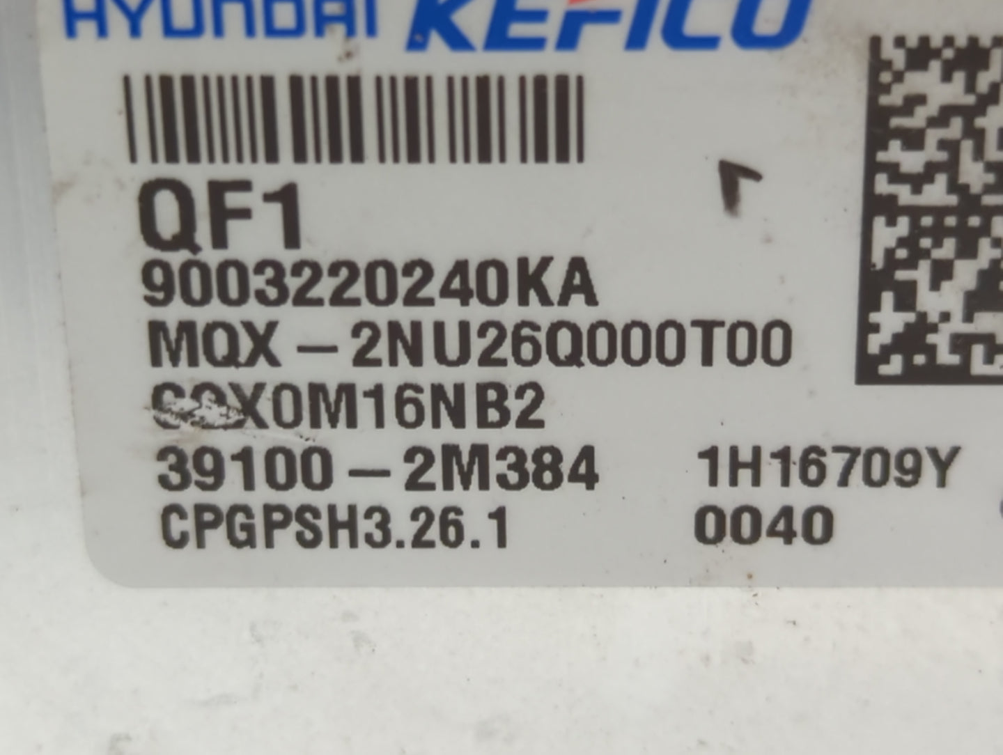 2022 Hyundai Venue PCM Engine Control Computer ECU ECM PCU OEM P/N:A17 210624 39100-2M384 Fits OEM Used Auto Parts - Oemused