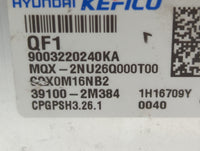 2022 Hyundai Venue PCM Engine Control Computer ECU ECM PCU OEM P/N:A17 210624 39100-2M384 Fits OEM Used Auto Parts - Oemused