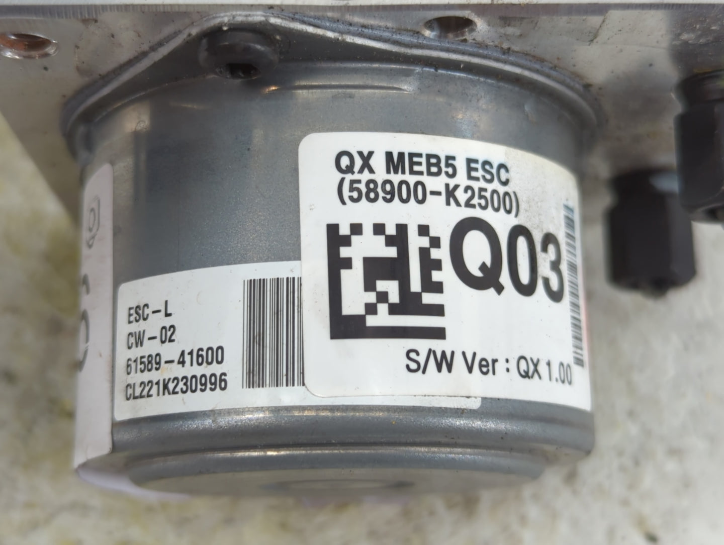 2020 Hyundai Venue ABS Pump Control Module Replacement P/N:58900-K2500 Fits OEM Used Auto Parts - Oemusedautoparts1.com