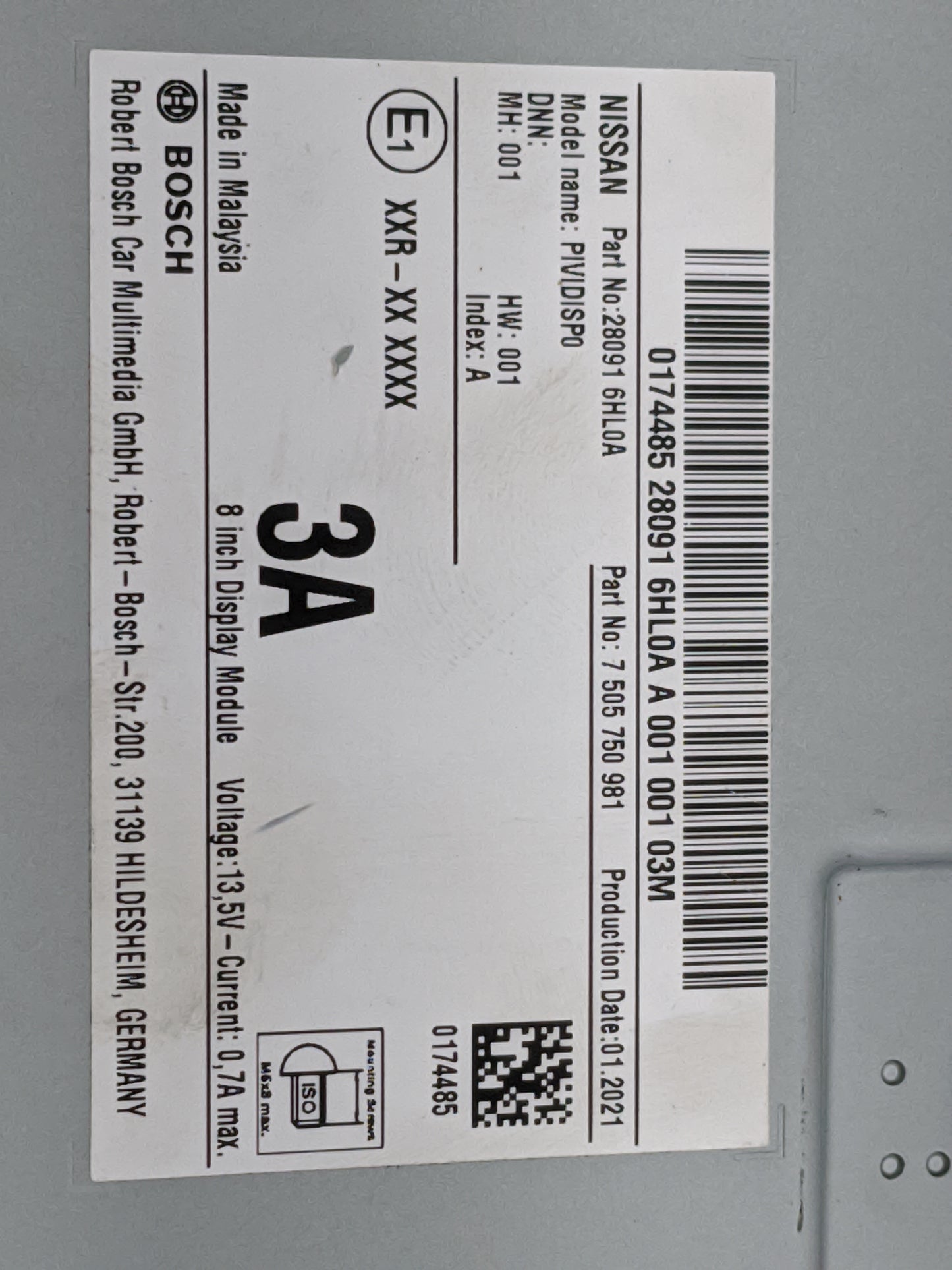 2022 Infiniti Q50 Information Display Screen - Oemusedautoparts1.com