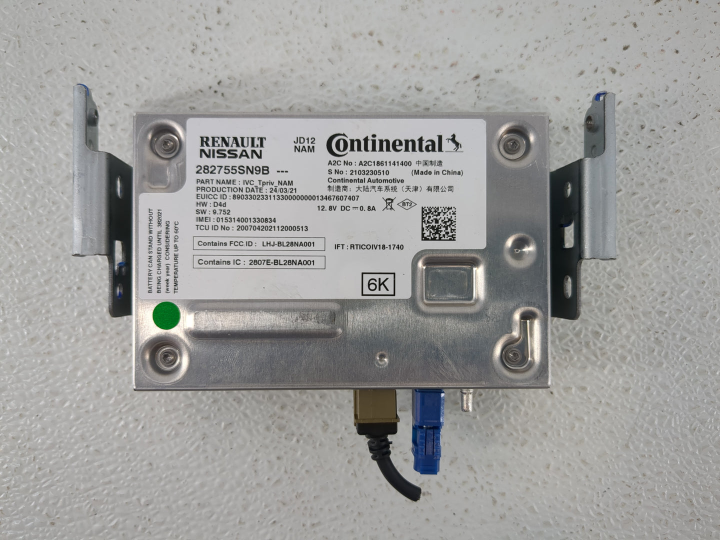 Infiniti Qx56 Telematics Control Module 282755sn9b - Oemusedautoparts1.com