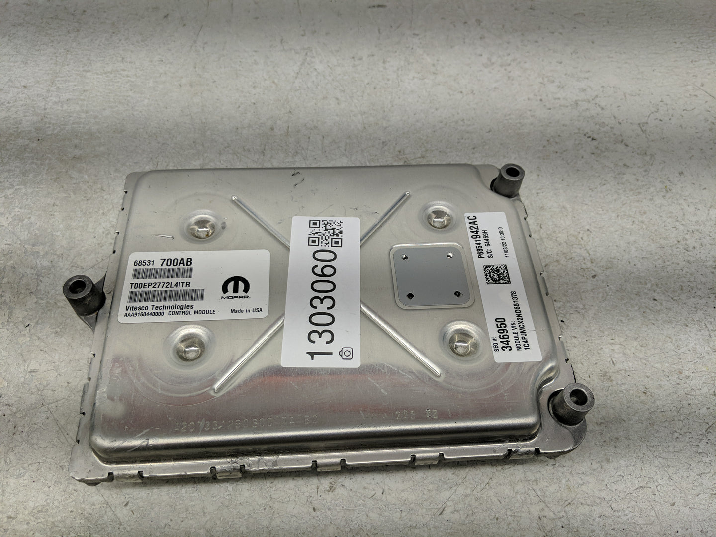 2022 Jeep Cherokee PCM Engine Control Computer ECU ECM PCU OEM P/N:68531700AB Fits OEM Used Auto Parts - Oemusedautoparts1.c