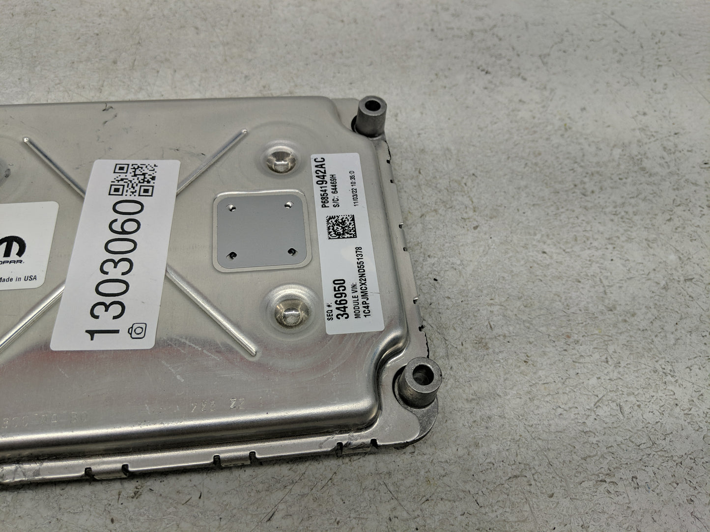 2022 Jeep Cherokee PCM Engine Control Computer ECU ECM PCU OEM P/N:68531700AB Fits OEM Used Auto Parts - Oemusedautoparts1.c