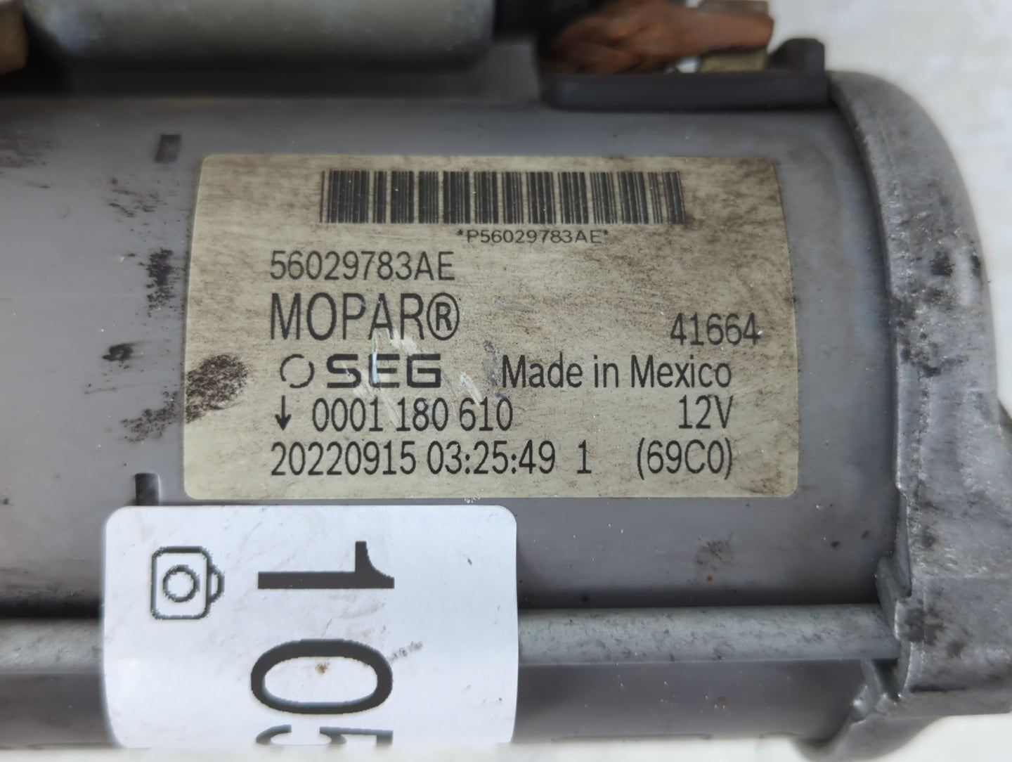 2022 Jeep Compass Car Starter Motor Solenoid OEM P/N:56029783AE Fits OEM Used Auto Parts - Oemusedautoparts1.com