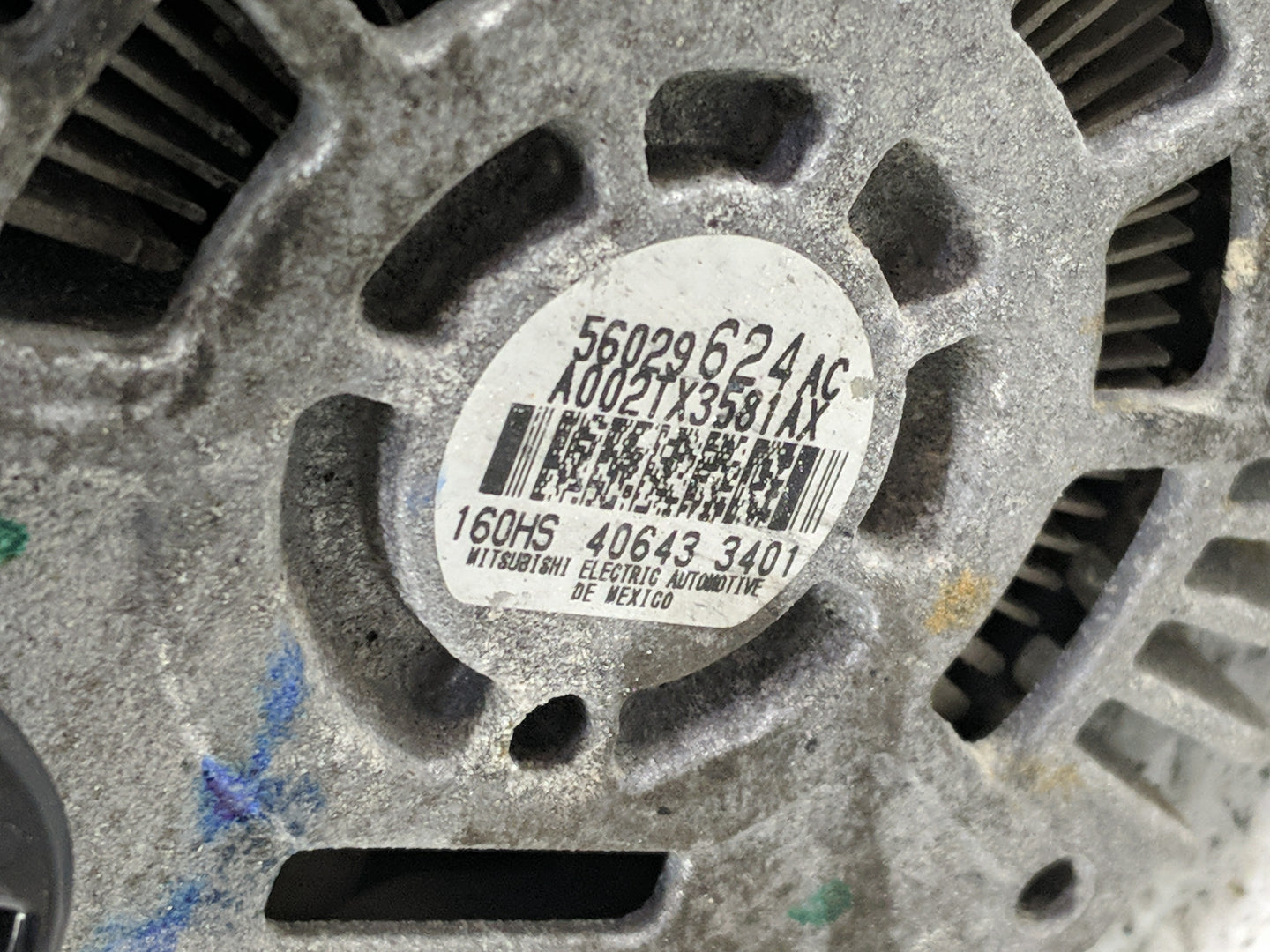 2017-2022 Jeep Compass Alternator Replacement Generator Charging Assembly Engine OEM P/N:56029624AC Fits OEM Used Auto Parts