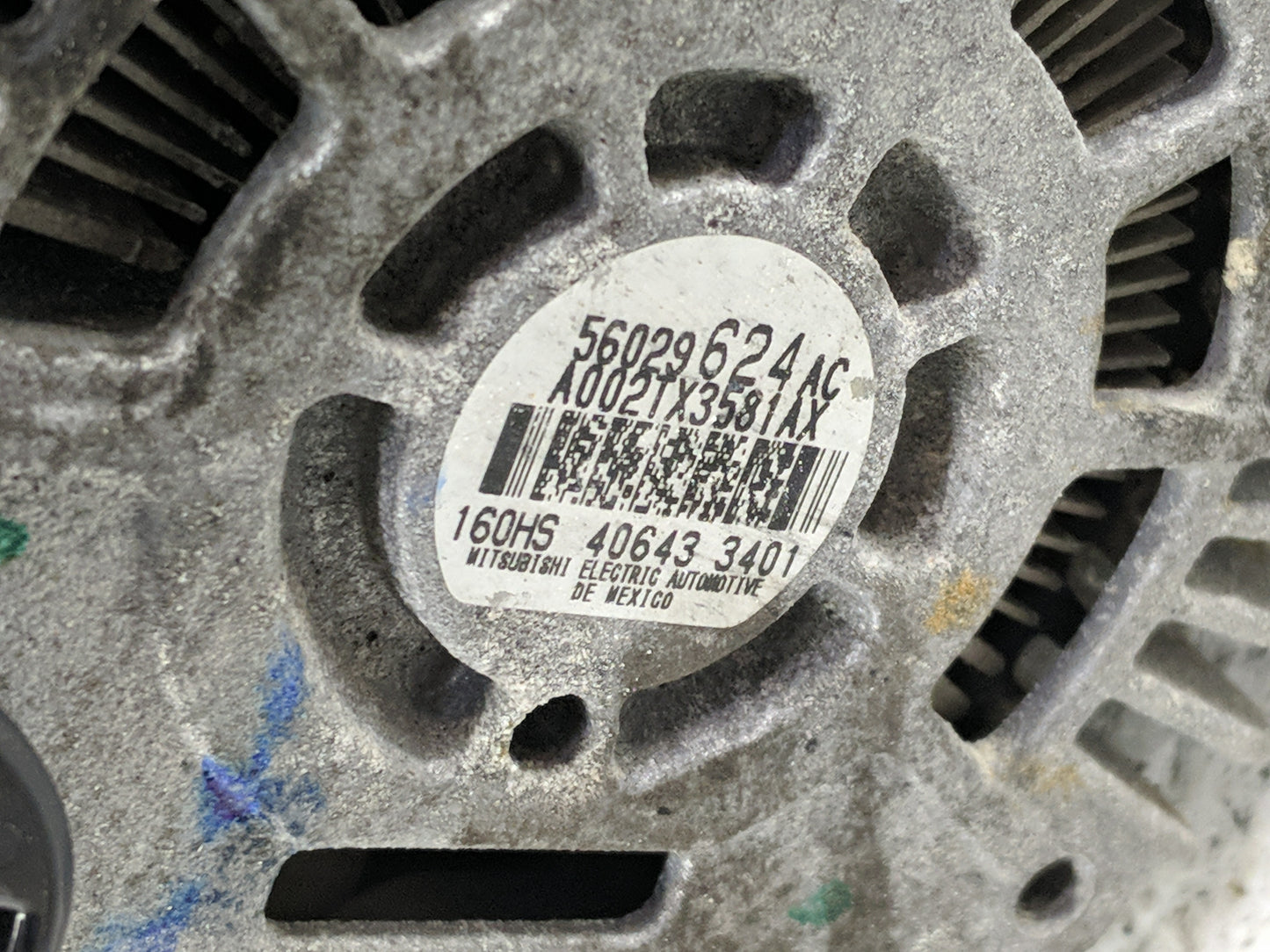 2017-2022 Jeep Compass Alternator Replacement Generator Charging Assembly Engine OEM P/N:56029624AC Fits OEM Used Auto Parts