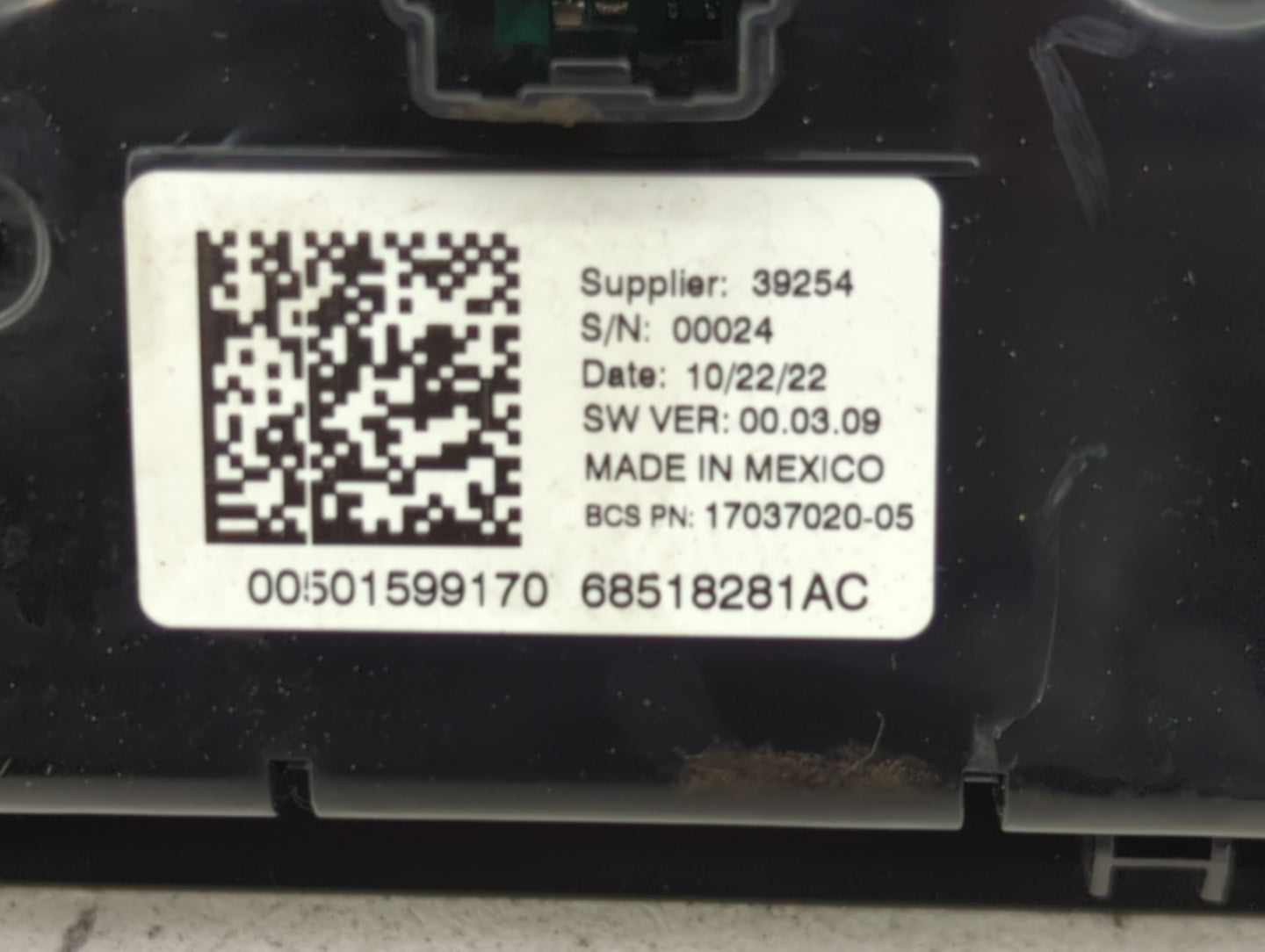 2022 Jeep Compass Climate Control Module Temperature AC/Heater Replacement P/N:68518281AC Fits OEM Used Auto Parts - Oemused