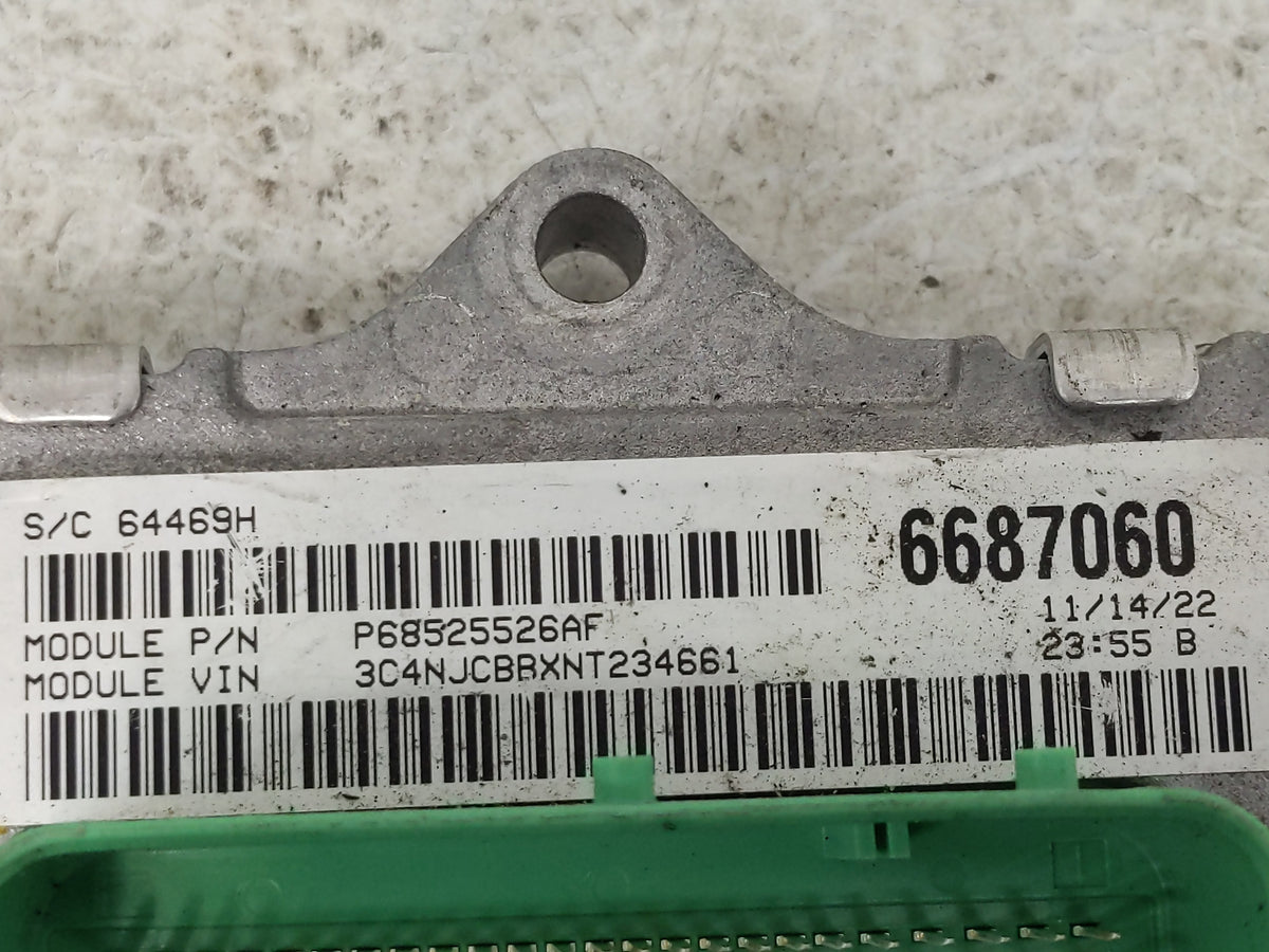 2022 Jeep Compass PCM Engine Control Computer ECU ECM PCU OEM P/N:68493700AA OEM Used Auto Parts - Oemusedautoparts1.com
