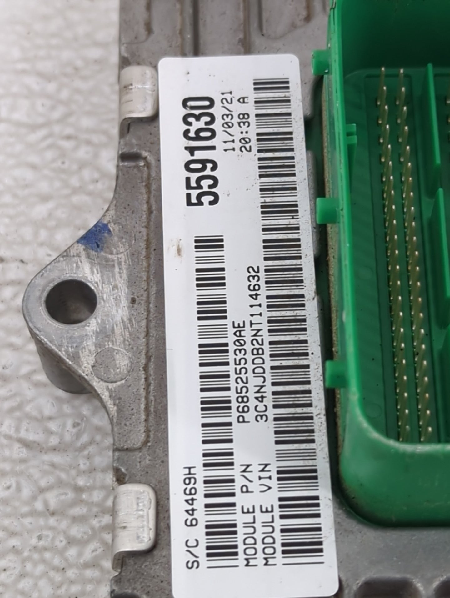 2022 Jeep Compass PCM Engine Control Computer ECU ECM PCU OEM P/N:68493700AA T00EP3011K70E4, A2C7760720000, 5591630 Fits OEM