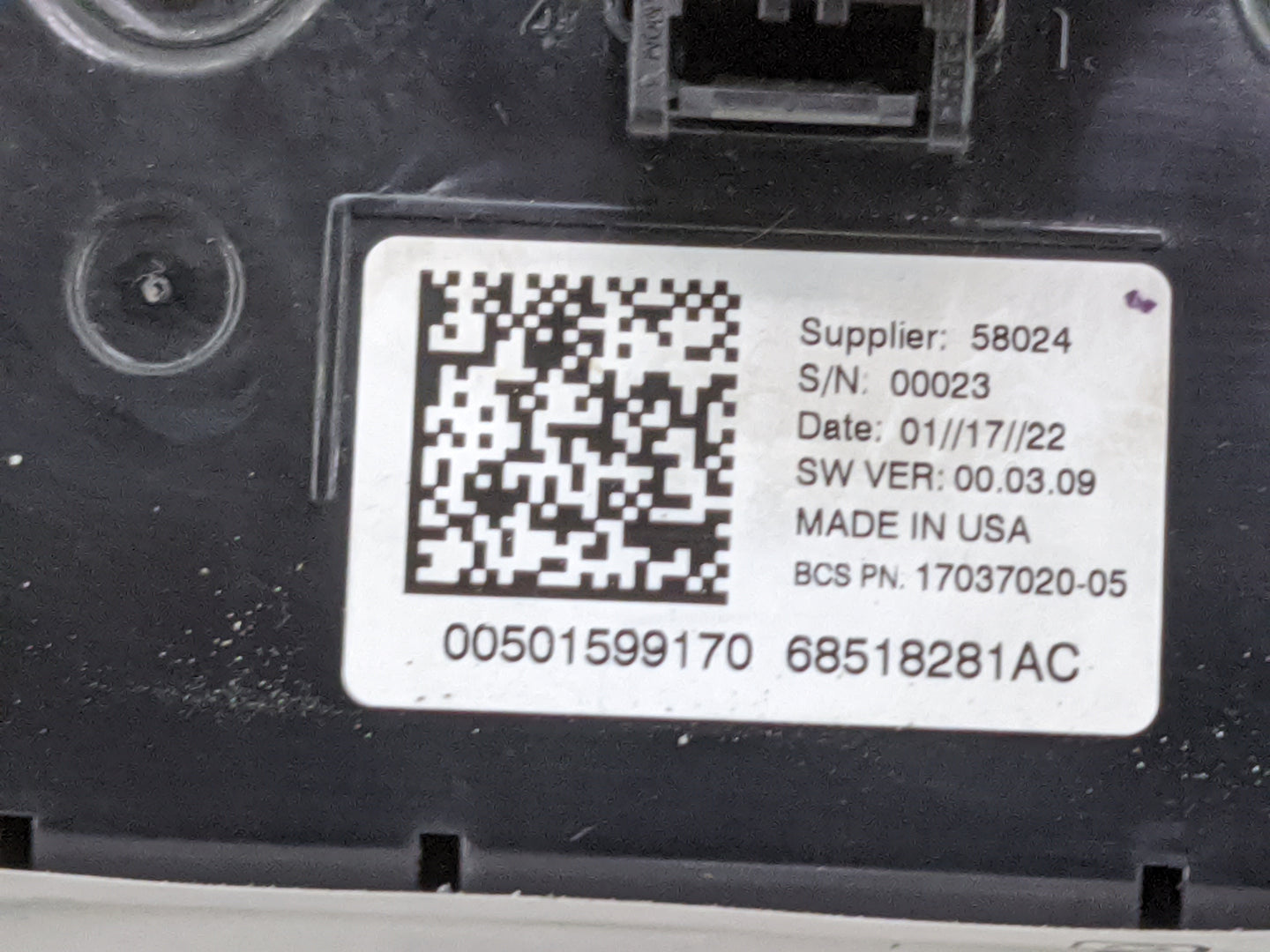 2022 Jeep Compass Climate Control Module Temperature AC/Heater Replacement P/N:68518281AC 17037020-05, 00501599170 Fits OEM 