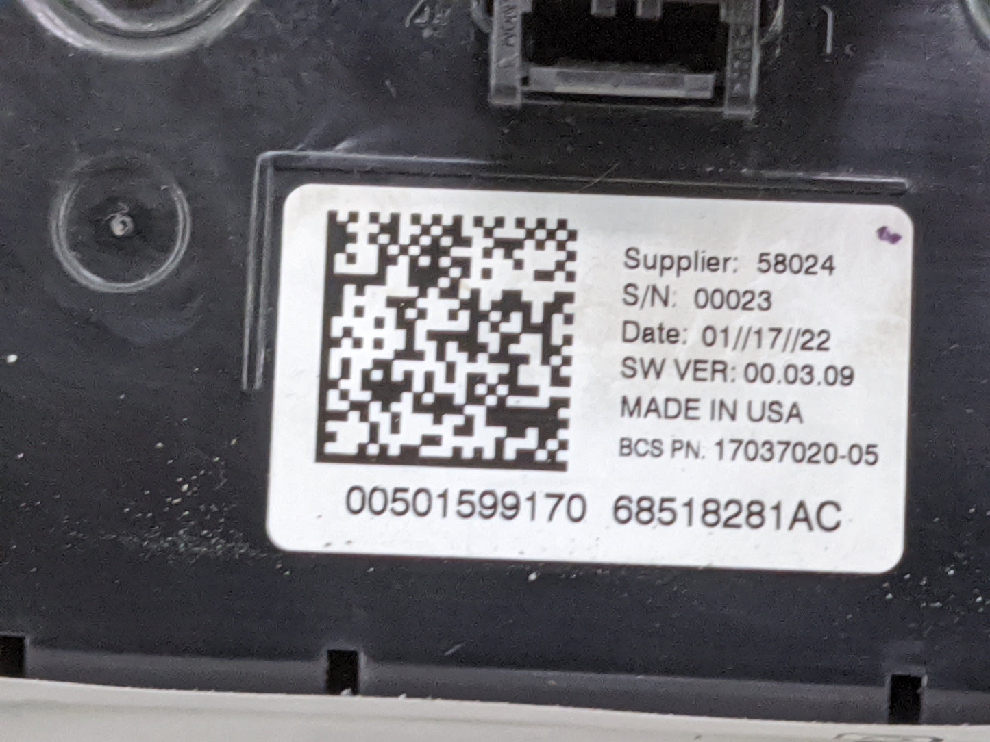 2022 Jeep Compass Climate Control Module Temperature AC/Heater Replacement P/N:68518281AC 17037020-05, 00501599170 Fits OEM 
