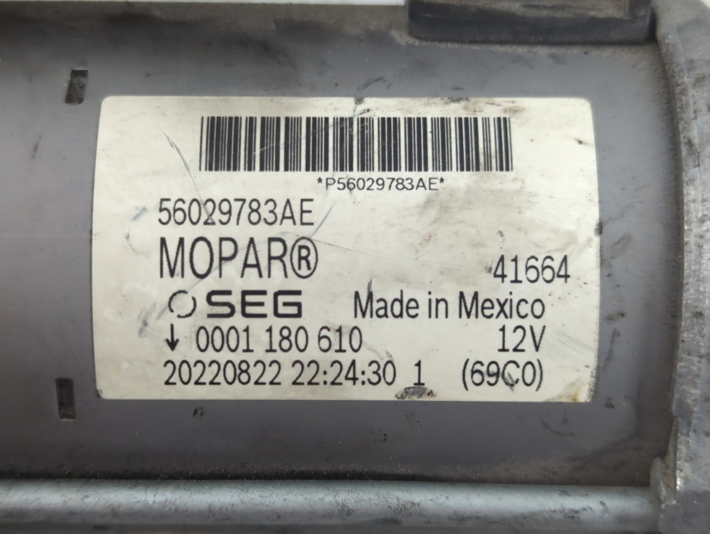 2022 Jeep Compass Car Starter Motor Solenoid OEM P/N:P56029783AE 56029783AE Fits OEM Used Auto Parts - Oemusedautoparts1.com