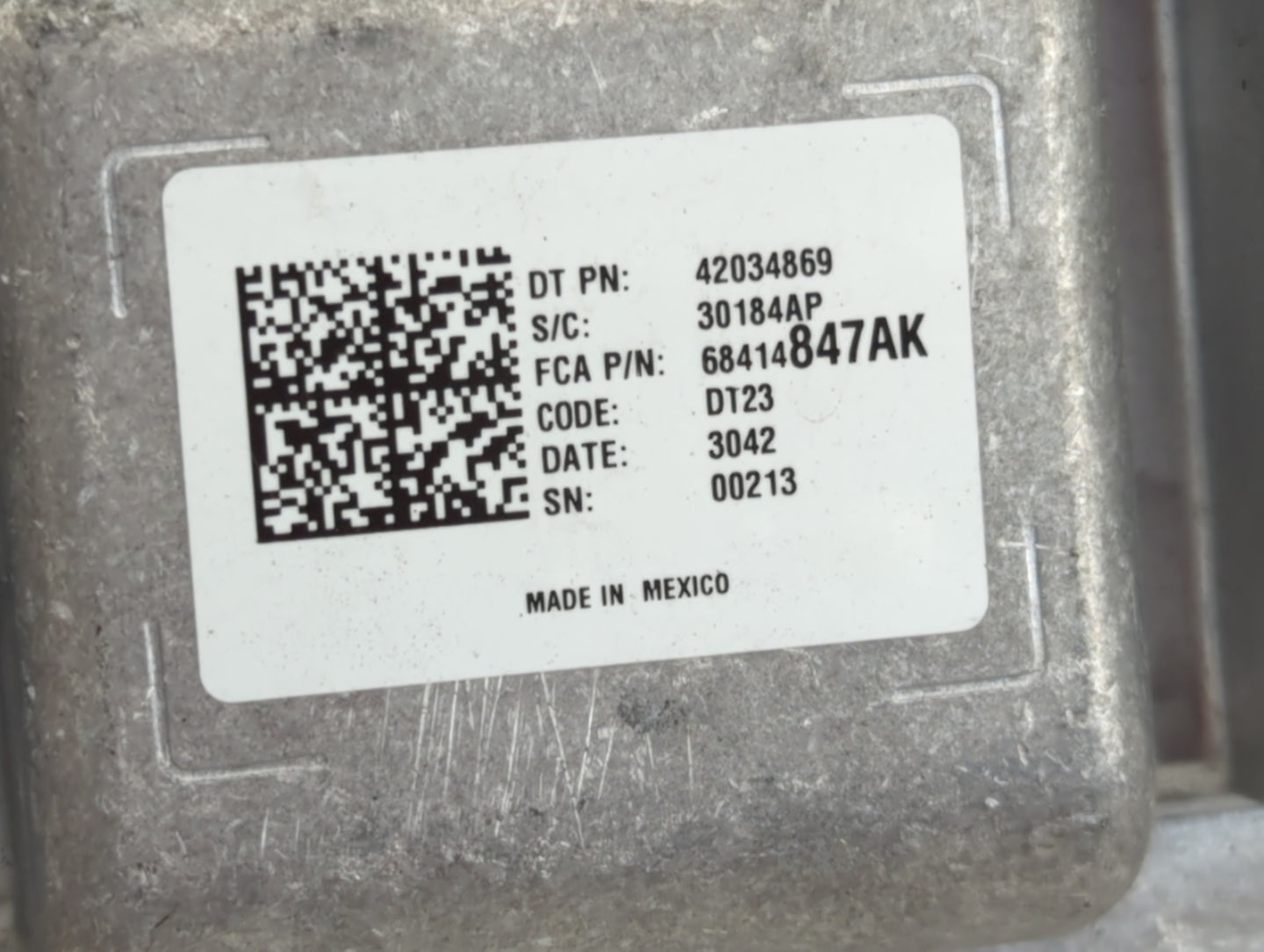 2022 Jeep Grand Cherokee PCM Engine Control Computer ECU ECM PCU OEM P/N:68414847AK Fits OEM Used Auto Parts - Oemusedautopa