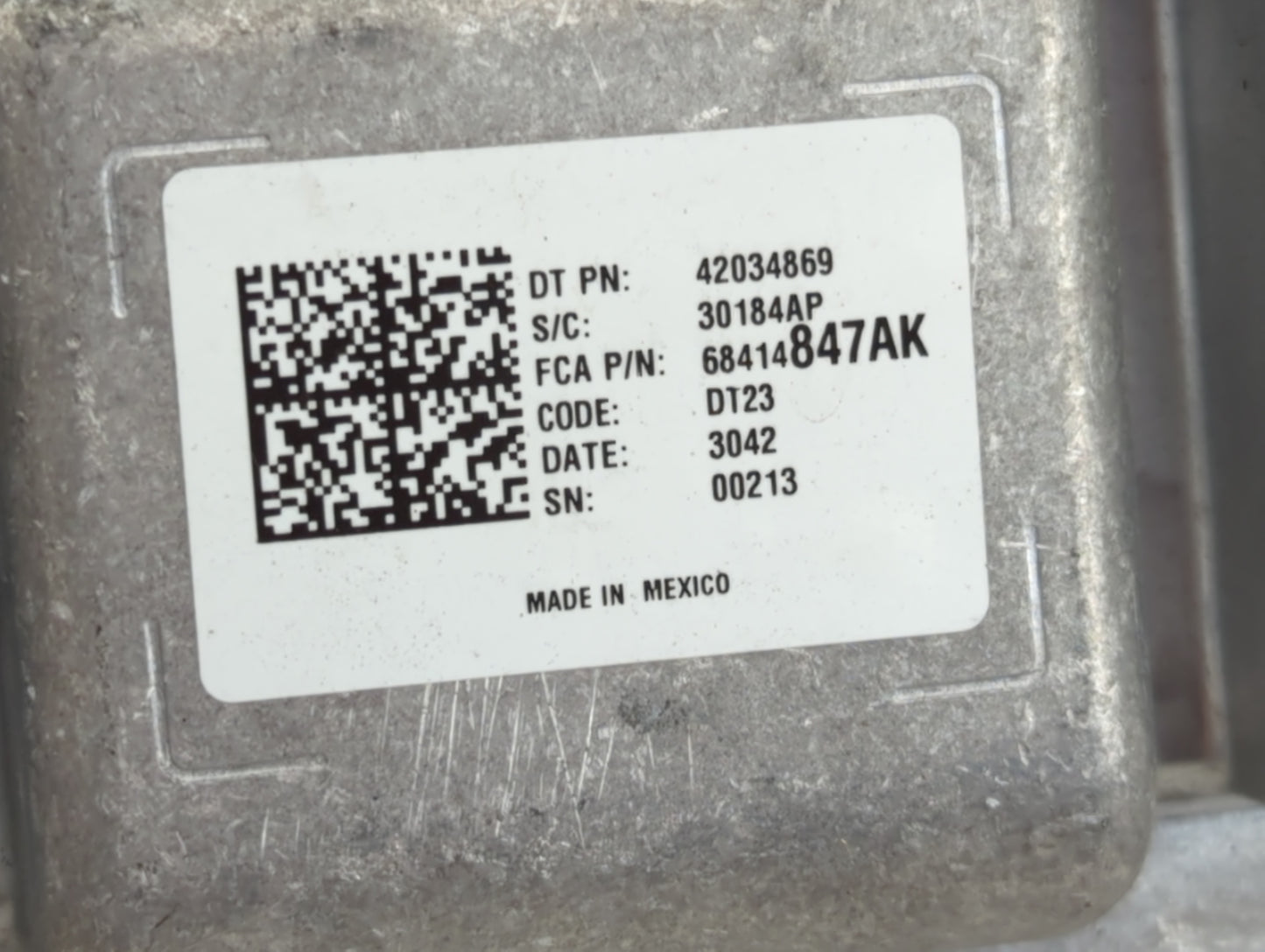 2022 Jeep Grand Cherokee PCM Engine Control Computer ECU ECM PCU OEM P/N:68414847AK Fits OEM Used Auto Parts - Oemusedautopa