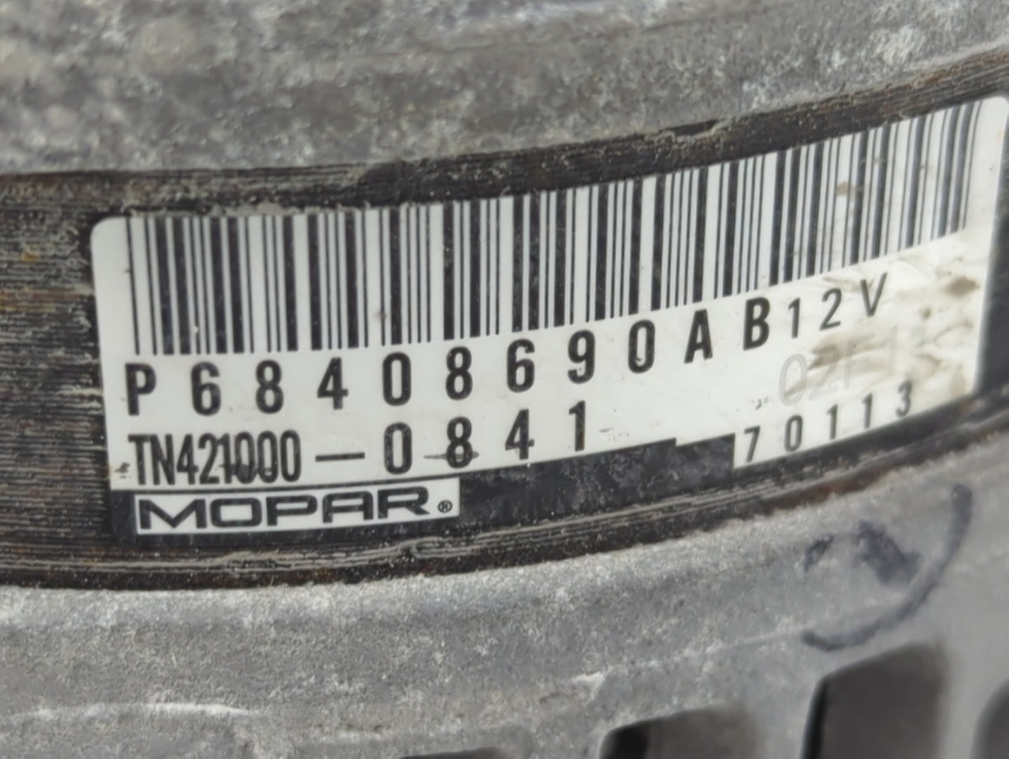 2021-2022 Jeep Grand Cherokee Alternator Replacement Generator Charging Assembly Engine OEM P/N:68408690AB Fits Fits 2021 20