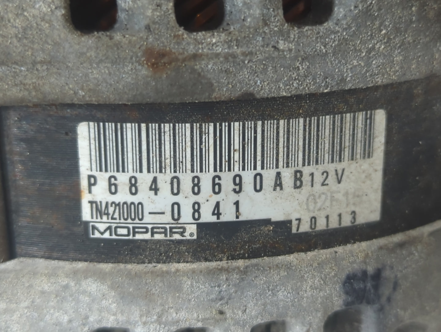 2021-2022 Jeep Grand Cherokee Alternator Replacement Generator Charging Assembly Engine OEM P/N:P68408690AB Fits Fits 2021 2