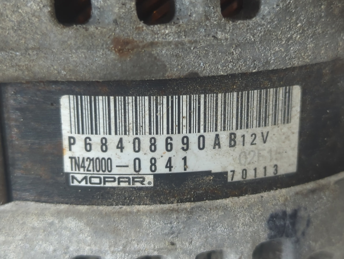 2021-2022 Jeep Grand Cherokee Alternator Replacement Generator Charging Assembly Engine OEM P/N:P68408690AB Fits Fits 2021 2