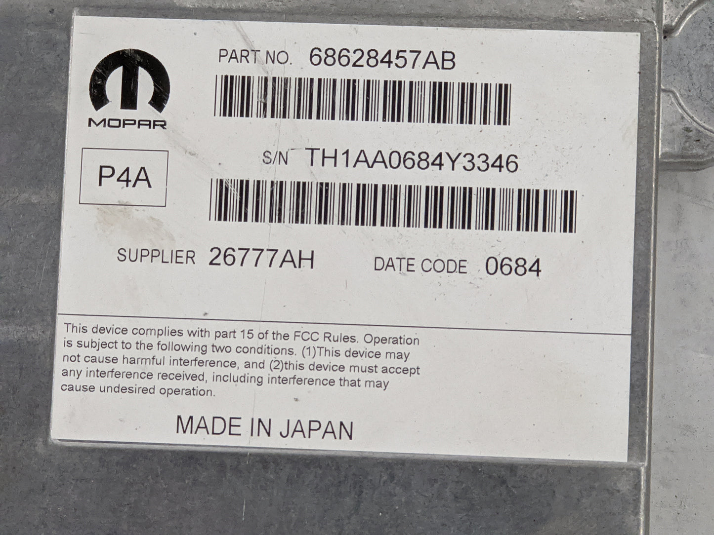 2022-2022 Jeep Grand Wagoneer Radio Speaker Amplifier 68628457ab|26777ah - Oemusedautoparts1.com