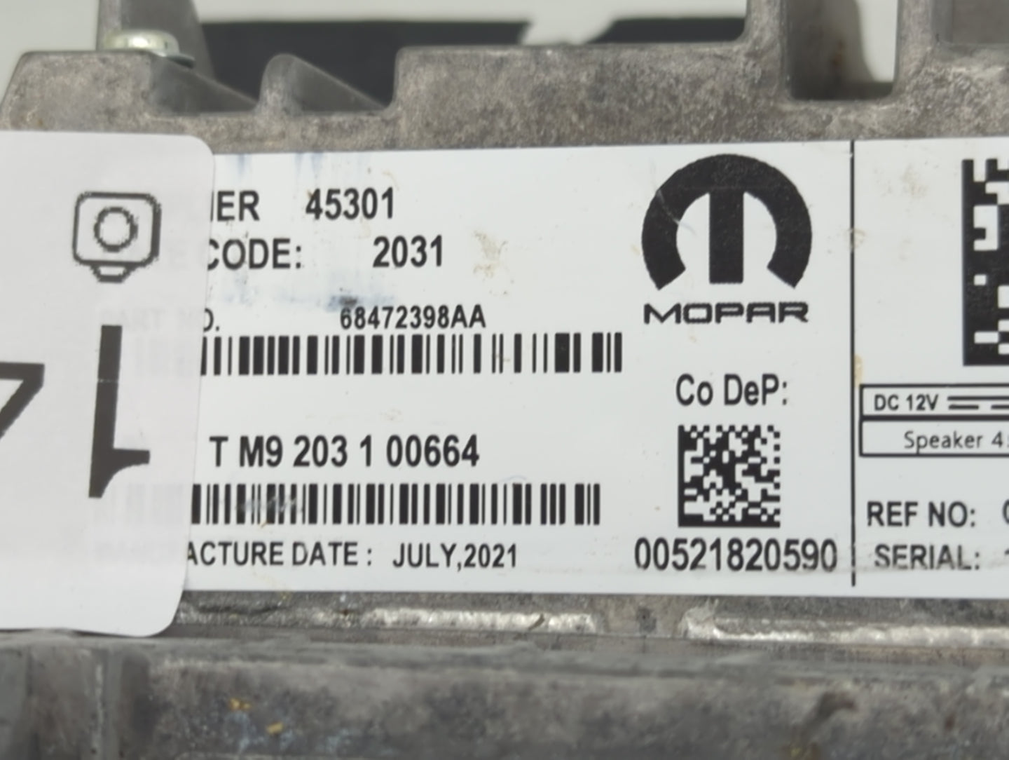 2022 Jeep Renegade Information Display Screen - Oemusedautoparts1.com