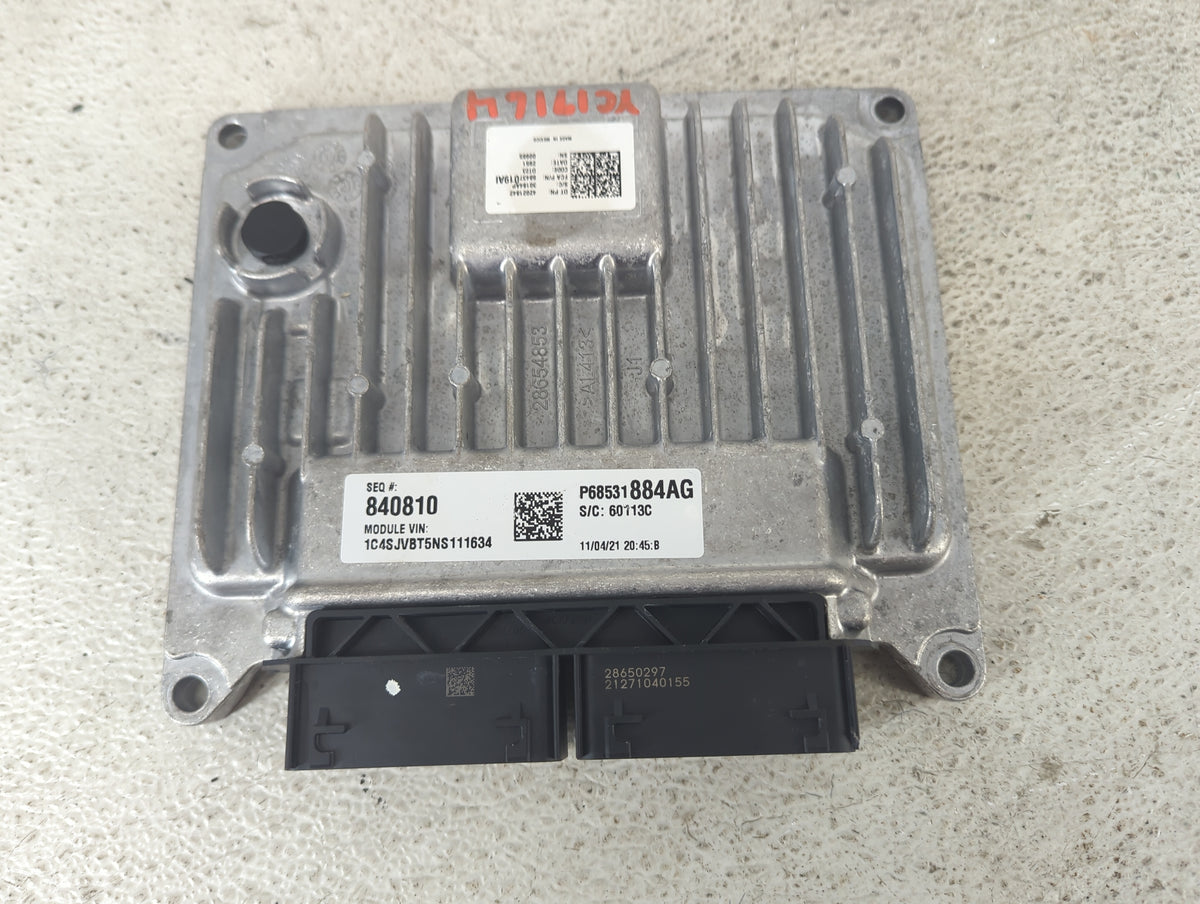 2022 Jeep Wagoneer PCM Engine Control Computer ECU ECM PCU OEM P/N:P68531884AG 42021842, 68437019AI Fits OEM Used Auto Parts