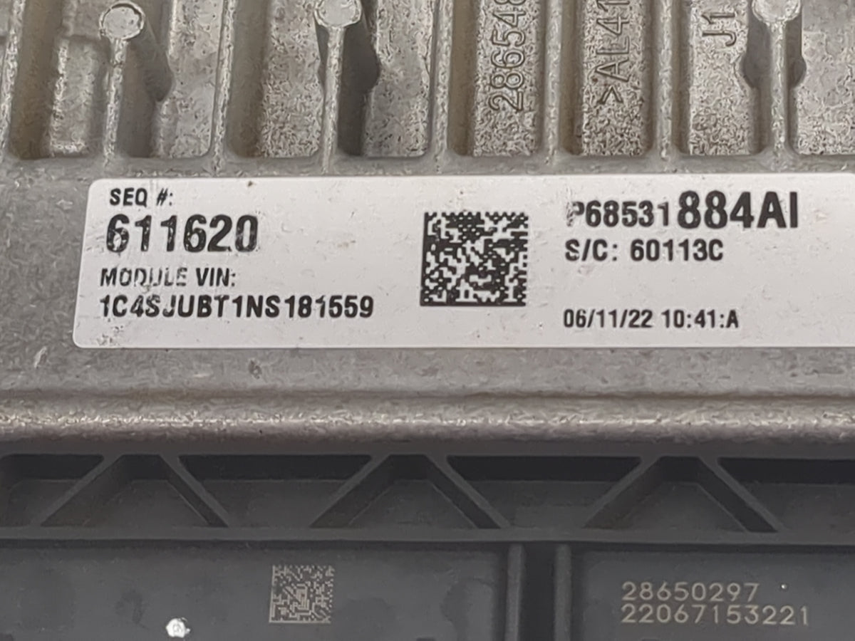 2022 Jeep Wagoneer PCM Engine Control Computer ECU ECM PCU OEM P/N:P68531884AI OEM Used Auto Parts - Oemusedautoparts1.com