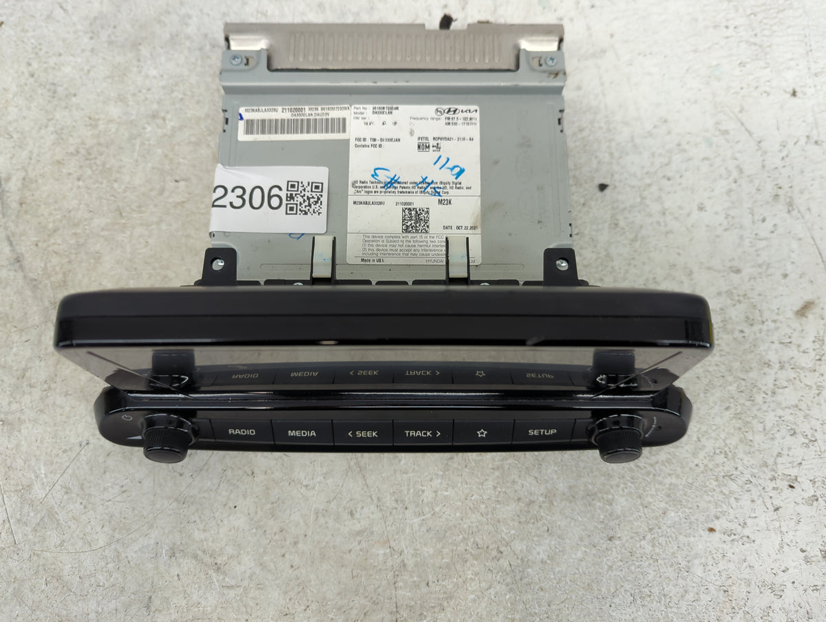 2022 Kia Forte Radio AM FM Cd Player Receiver Replacement P/N:96160M7230WK DA330DLAN Fits OEM Used Auto Parts - Oemusedautop