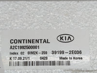 2022 Kia Forte PCM Engine Control Computer ECU ECM PCU OEM P/N:39199-2E036 A2C1992500001, SIM2K-259 Fits OEM Used Auto Parts