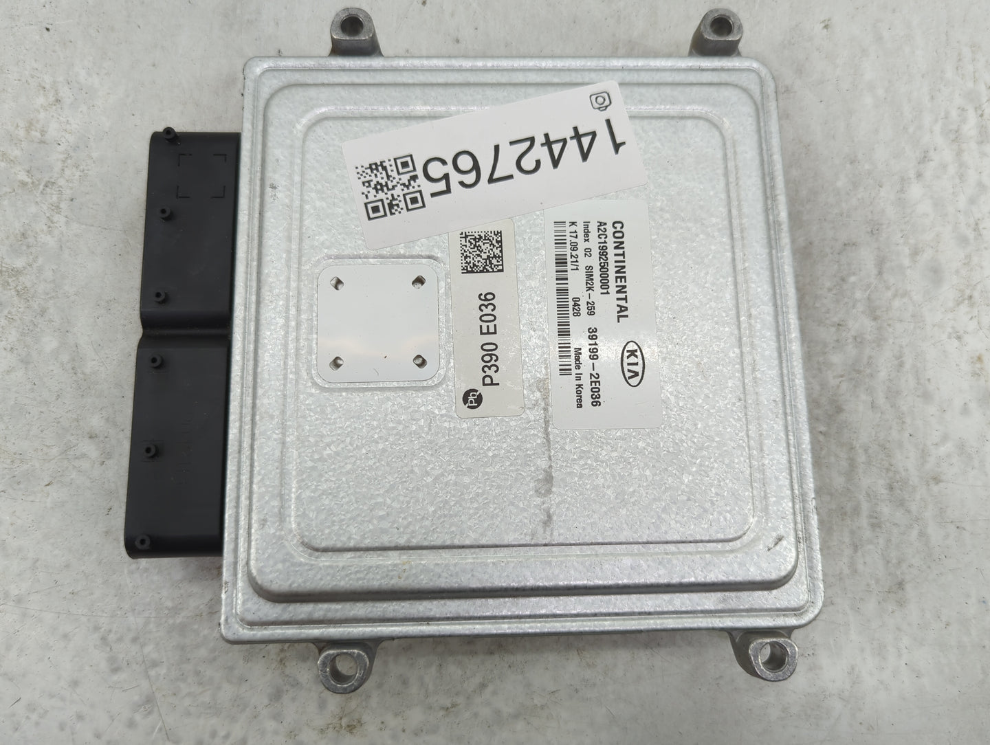 2022 Kia Forte PCM Engine Control Computer ECU ECM PCU OEM P/N:39199-2E036 A2C1992500001, SIM2K-259 Fits OEM Used Auto Parts