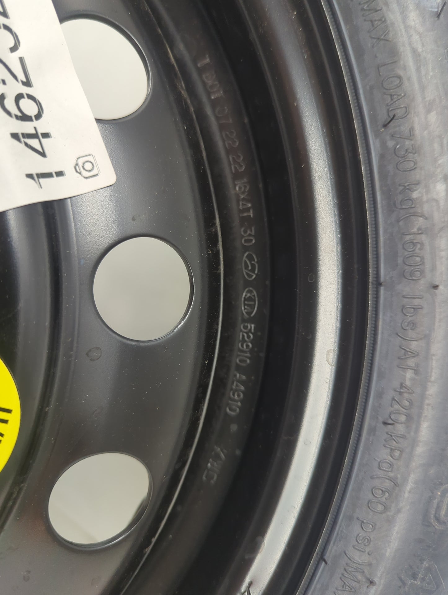 2022-2022 Kia Forte Spare Donut Tire Wheel Rim Oem - Oemusedautoparts1.com