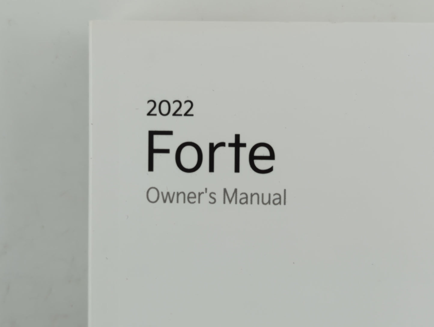 2022 Kia Forte Owners Manual Book Guide P/N:DLS4-EU19A OEM Used Auto Parts - Oemusedautoparts1.com