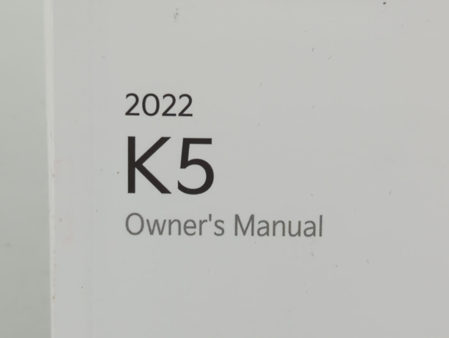2022 Kia K5 Owners Manual Book Guide P/N:NEG5-EU21I OEM Used Auto Parts - Oemusedautoparts1.com