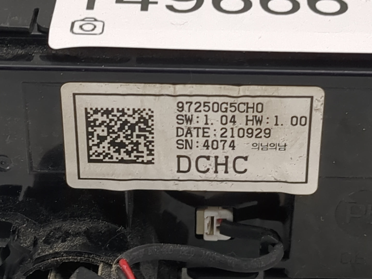 2020 Kia Niro Climate Control Module Temperature AC/Heater Replacement P/N:97250G5CH0 Fits OEM Used Auto Parts - Oemusedauto