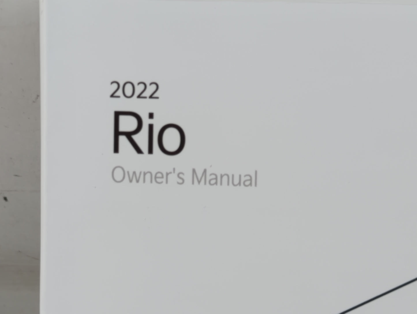 2022 Kia Rio Owners Manual Book Guide P/N:H9S5-EU22B OEM Used Auto Parts - Oemusedautoparts1.com