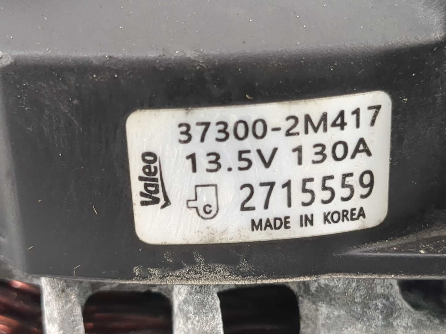 2020 Kia Rio Alternator Replacement Generator Charging Assembly Engine OEM P/N:2715559 37300-2M417 Fits Fits 2021 2022 OEM U