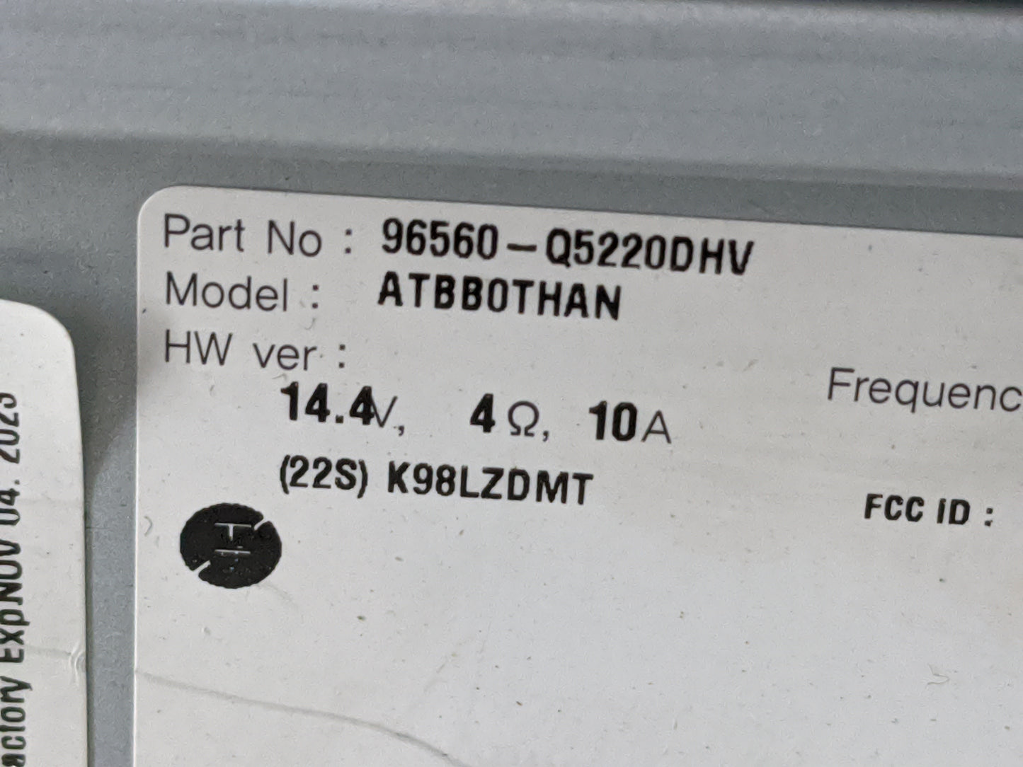2022 Kia Seltos Radio AM FM Cd Player Receiver Replacement P/N:96560-Q5220DHV ATBB0THAN Fits OEM Used Auto Parts - Oemusedau