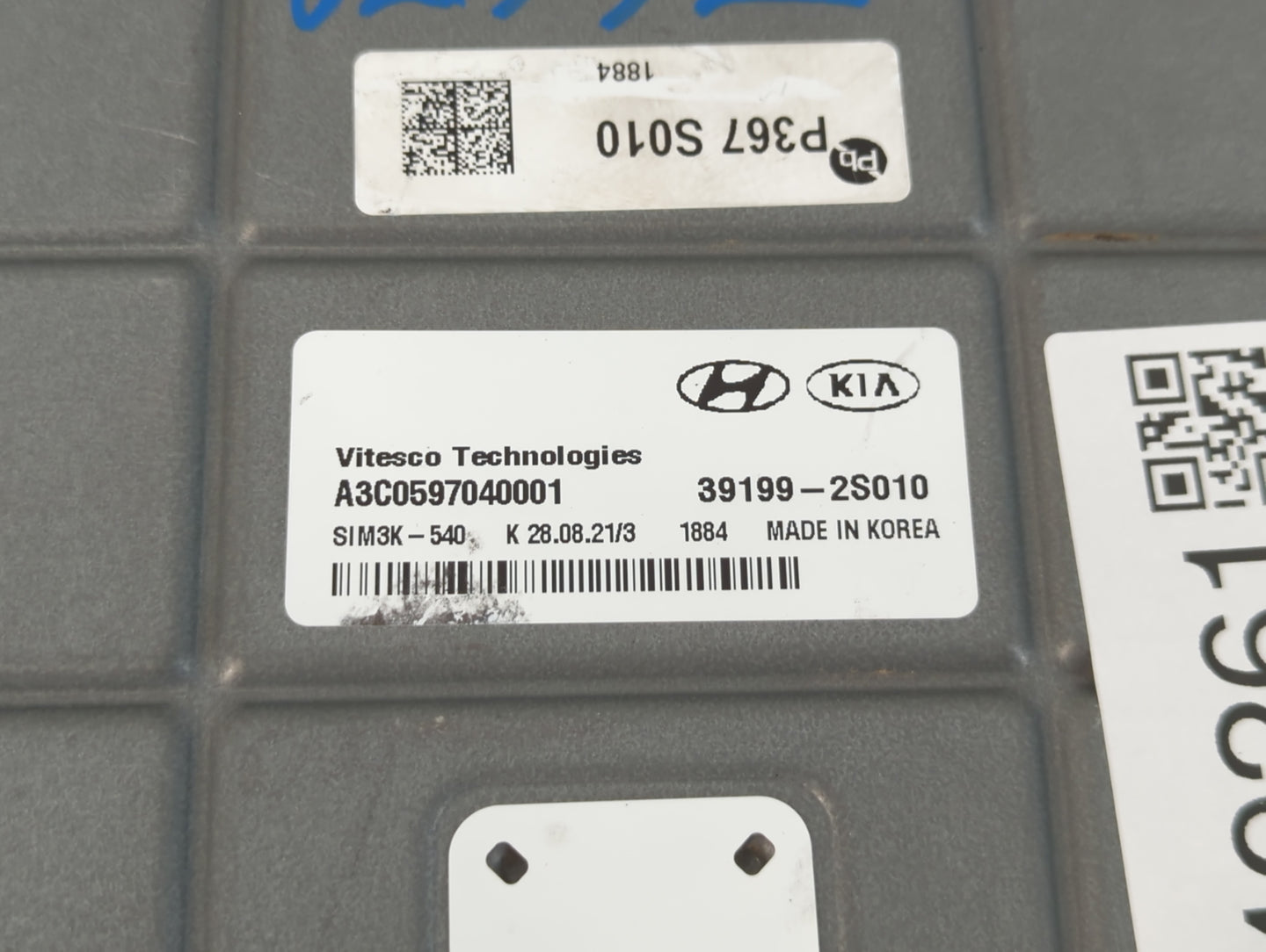 2021 Kia Sorento PCM Engine Control Computer ECU ECM PCU OEM P/N:39199-2S010 Fits OEM Used Auto Parts - Oemusedautoparts1.co