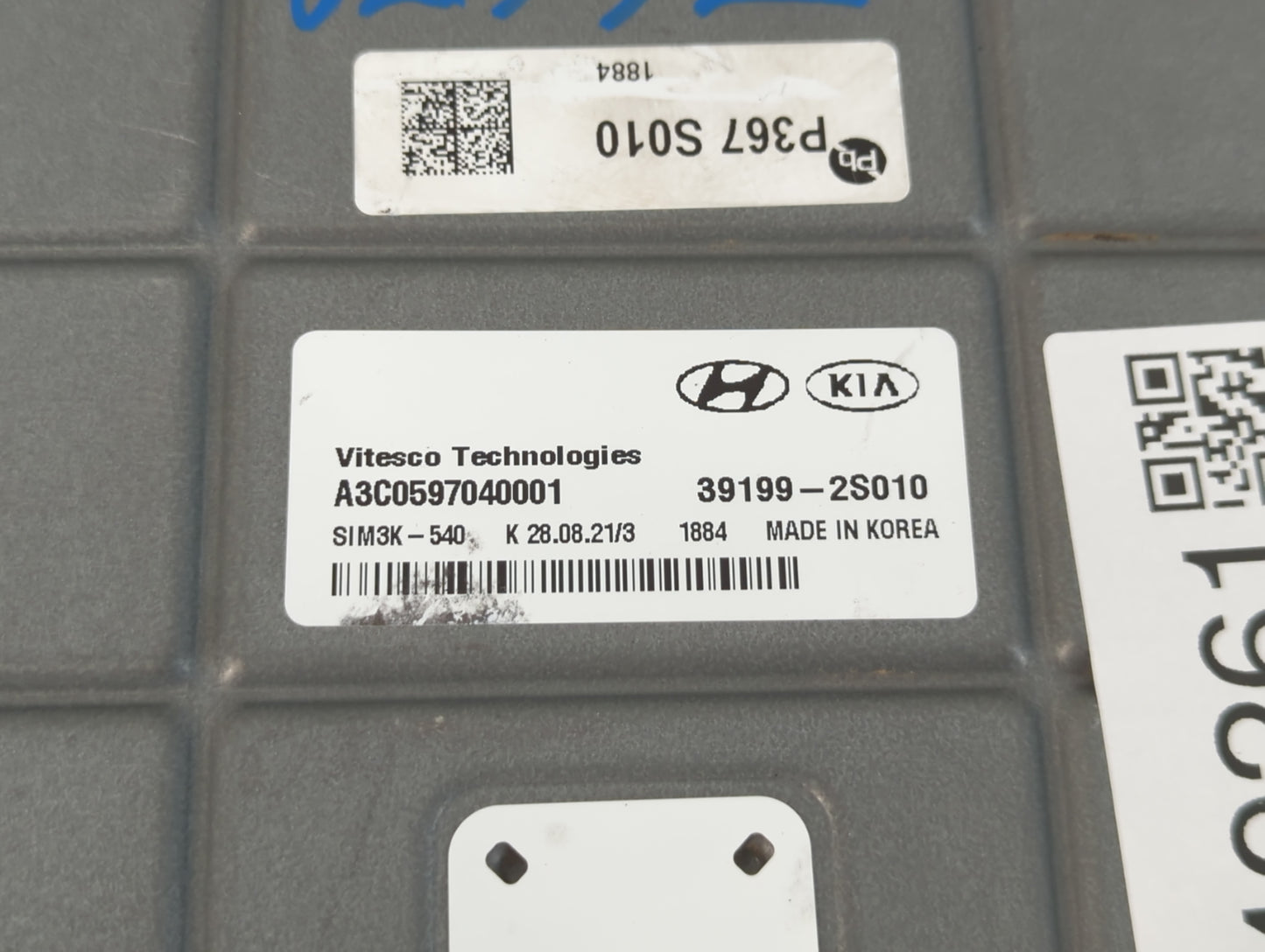 2021 Kia Sorento PCM Engine Control Computer ECU ECM PCU OEM P/N:39199-2S010 Fits OEM Used Auto Parts - Oemusedautoparts1.co